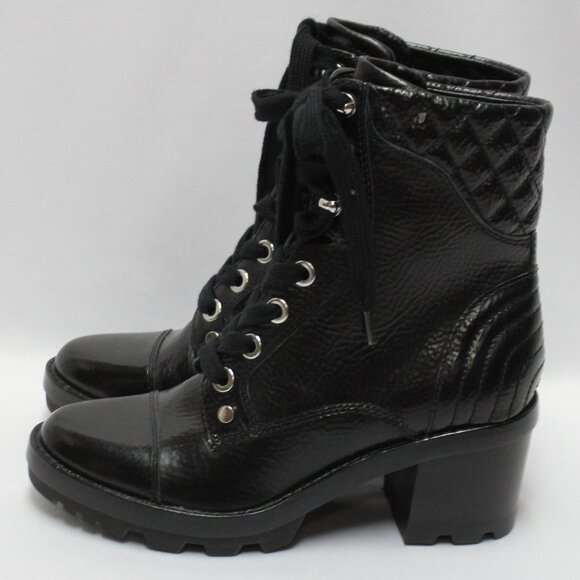 NWT Marc Fisher Black Leather Heeled Ankle Boots - Picture 4 of 16